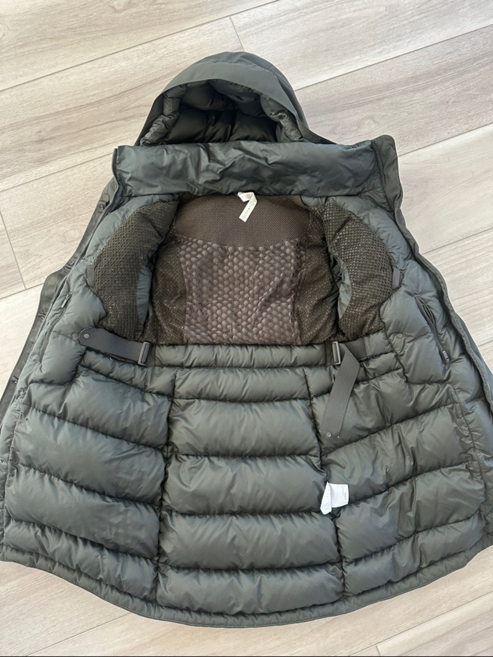 Lululemon Hooded Long Puffer Coat - Olive - Picture 2 of 5